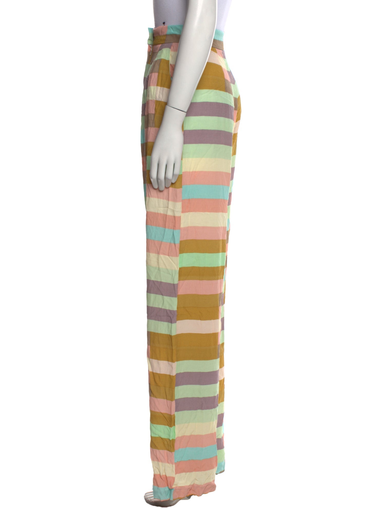 Mara Hoffman Plaid Print Wide Leg Pants