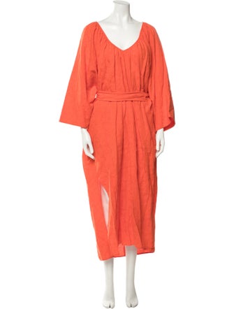 Mara Hoffman V-Neck Long Dress