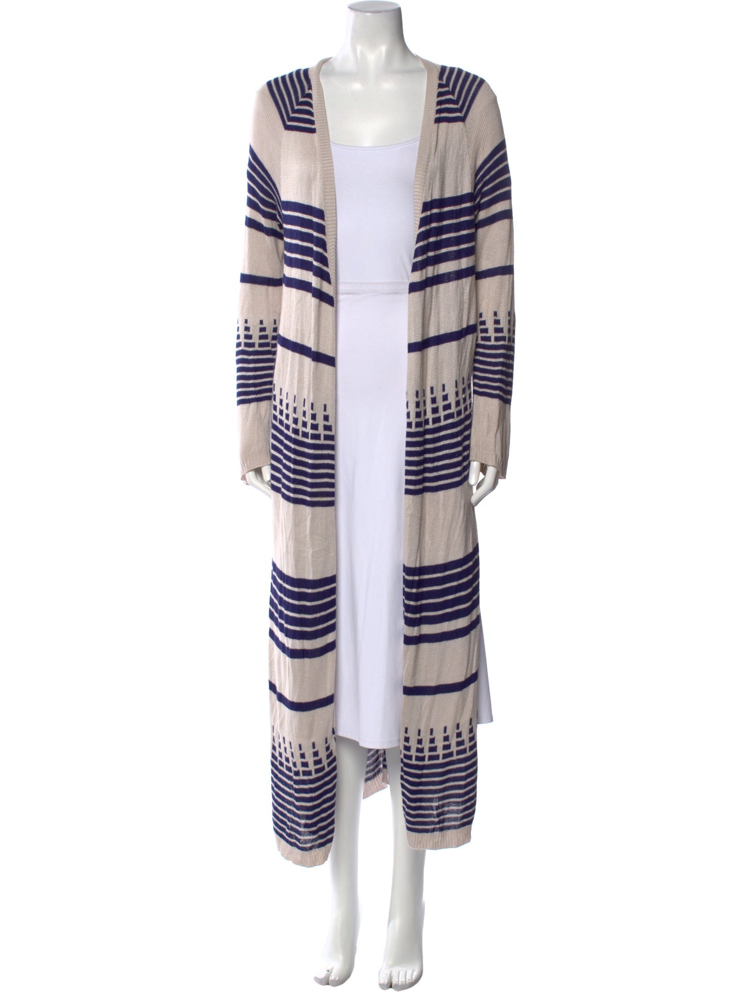 Mara Hoffman Striped Open Front Sweater