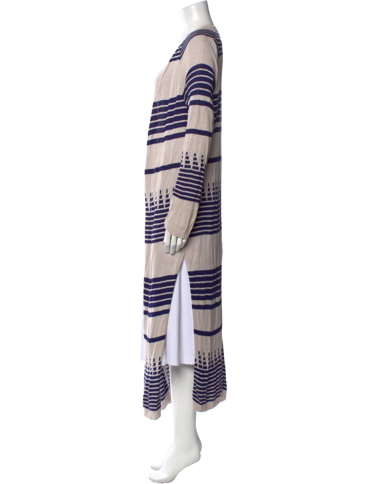 Mara Hoffman Striped Open Front Sweater