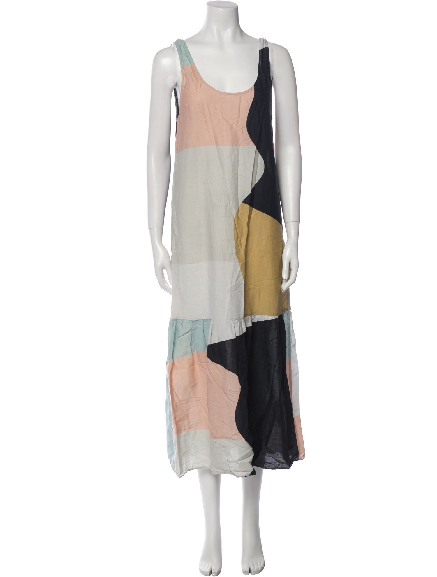 Mara Hoffman Colorblock Pattern Midi Length Dress