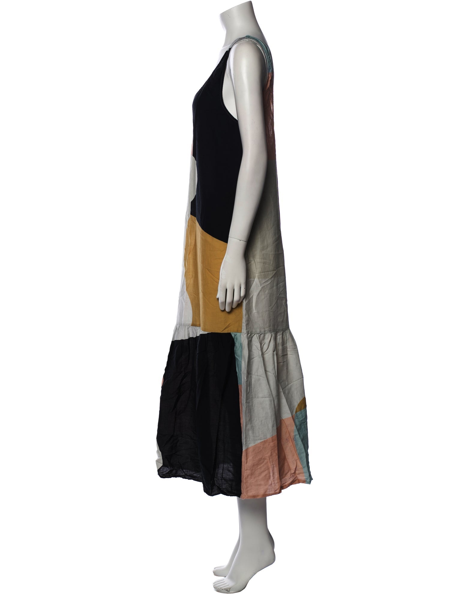 Mara Hoffman Colorblock Pattern Midi Length Dress