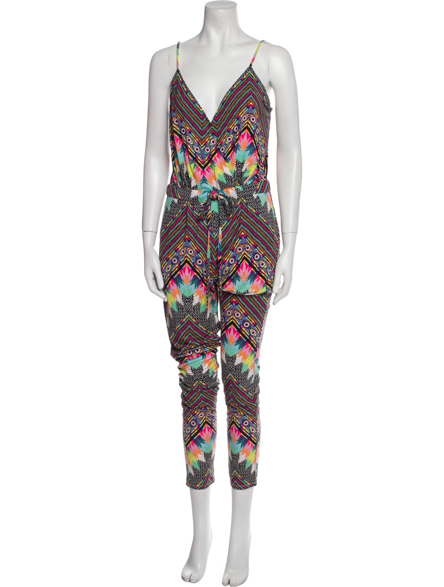 Mara Hoffman Printed V-Neck Jumpsuit