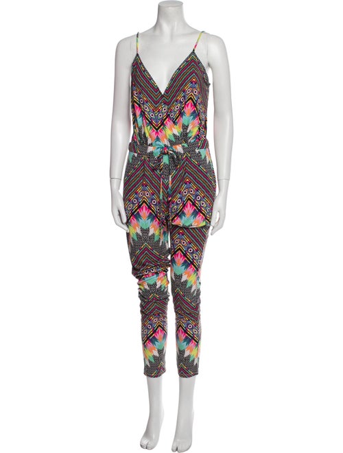 Mara Hoffman Printed V-Neck Jumpsuit