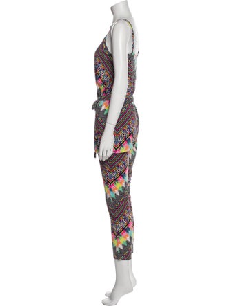 Mara Hoffman Printed V-Neck Jumpsuit