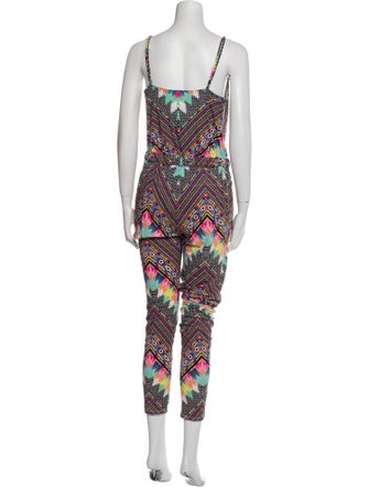 Mara Hoffman Printed V-Neck Jumpsuit