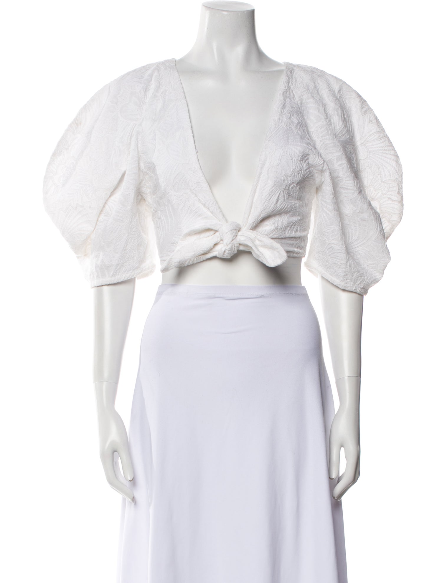 Mara Hoffman V-Neck Short Sleeve Crop Top w/ Tags