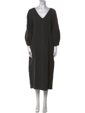 Mara Hoffman V-Neck Midi Length Dress