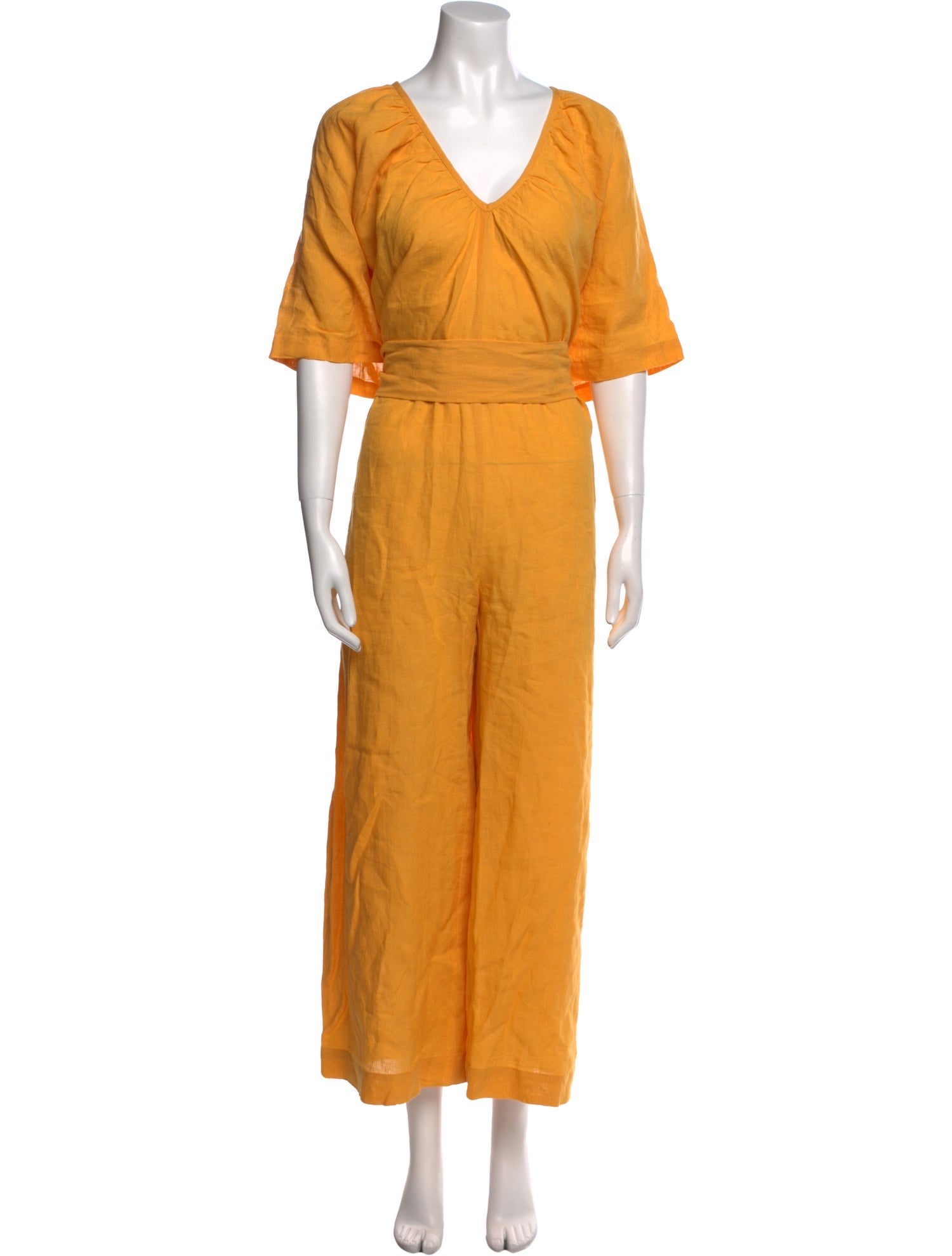 Mara Hoffman Linen V-Neck Jumpsuit