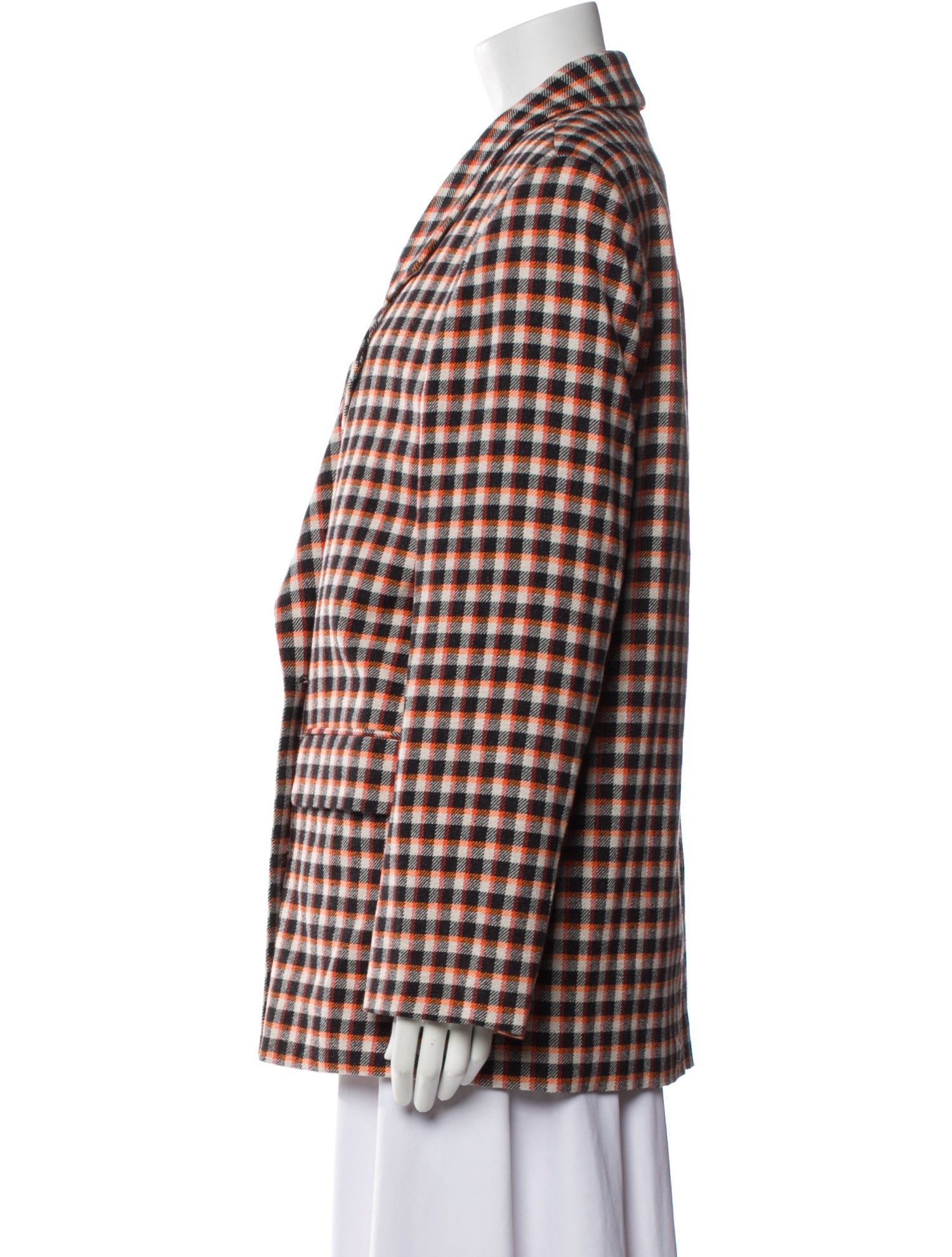 Mara Hoffman Plaid Print Blazer