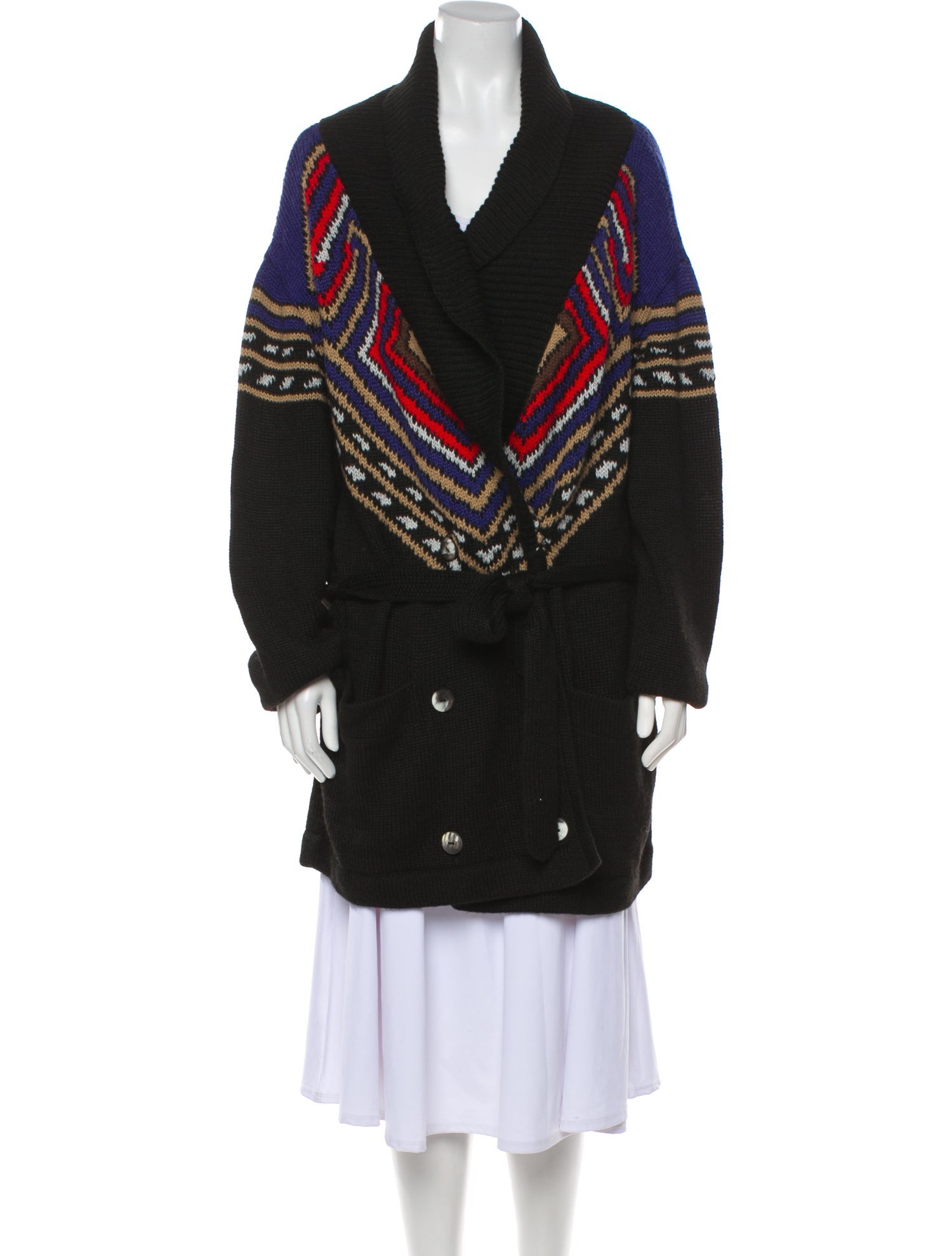 Mara Hoffman Striped V-Neck Sweater