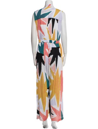 Mara Hoffman Printed Mock Neck Jumpsuit