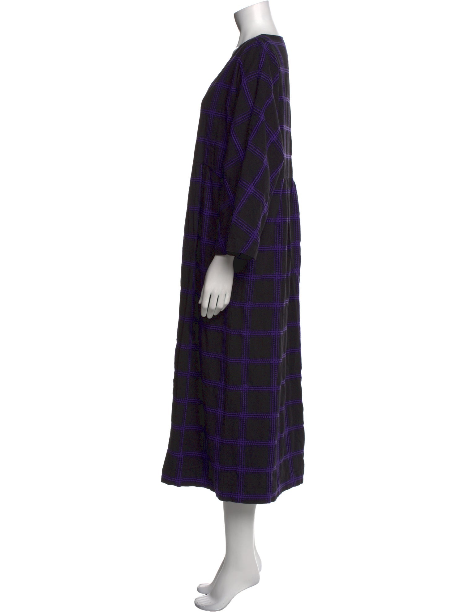 Mara Hoffman Plaid Print Long Dress