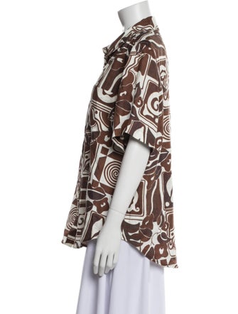 Mara Hoffman Hemp Printed Button-Up Top