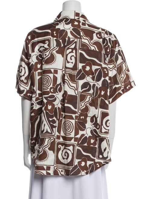 Mara Hoffman Hemp Printed Button-Up Top
