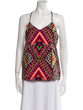 Mara Hoffman Printed V-Neck Top