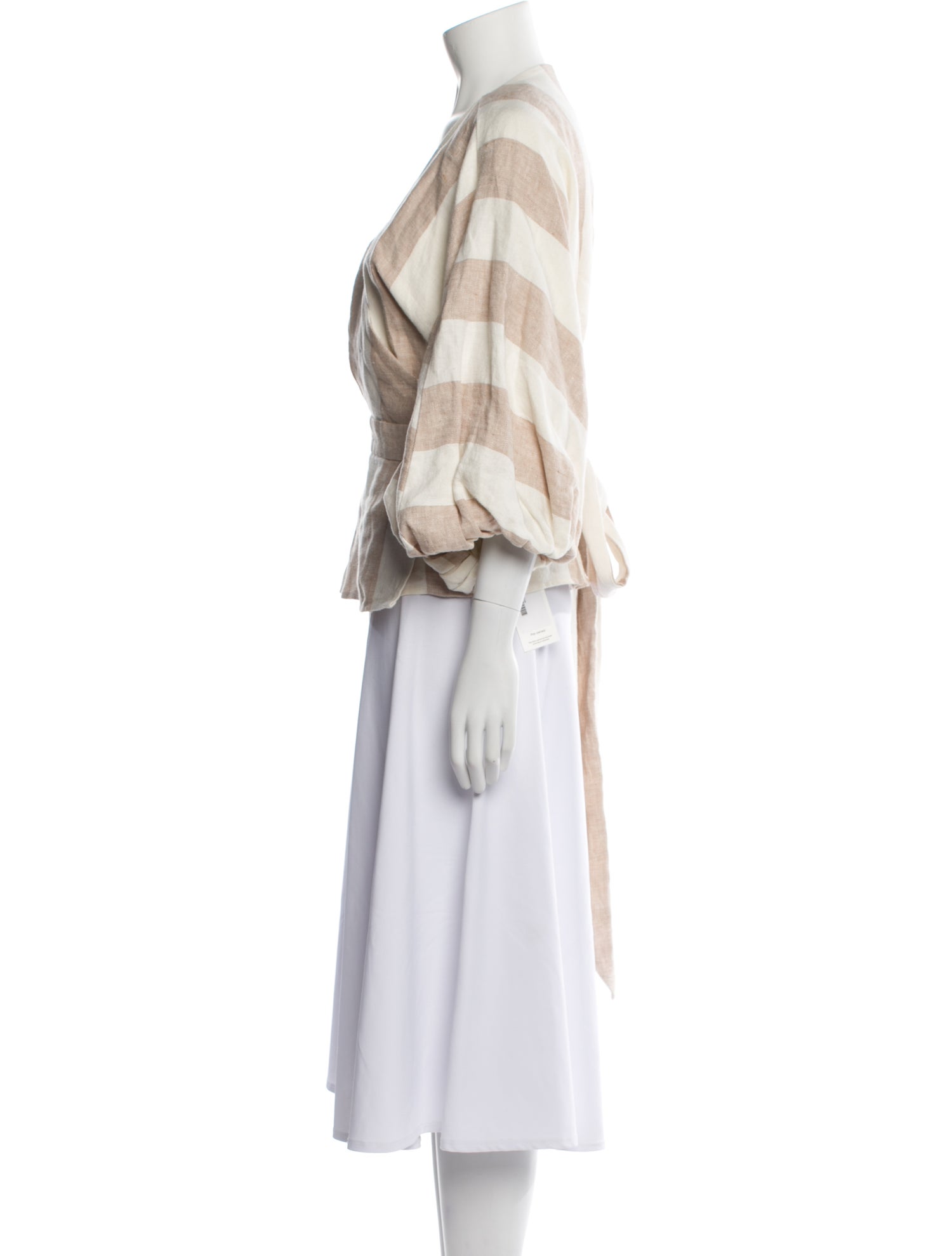 Mara Hoffman Linen Printed Faux Fur Jacket