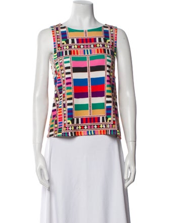 Mara Hoffman Printed Square Neckline Crop Top