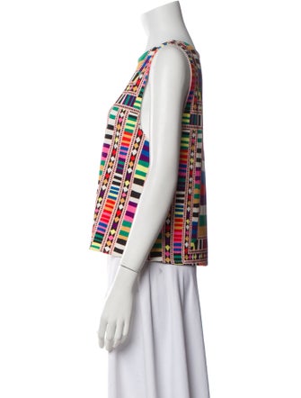 Mara Hoffman Printed Square Neckline Crop Top