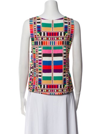 Mara Hoffman Printed Square Neckline Crop Top