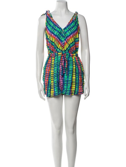 Mara Hoffman Printed V-Neck Romper