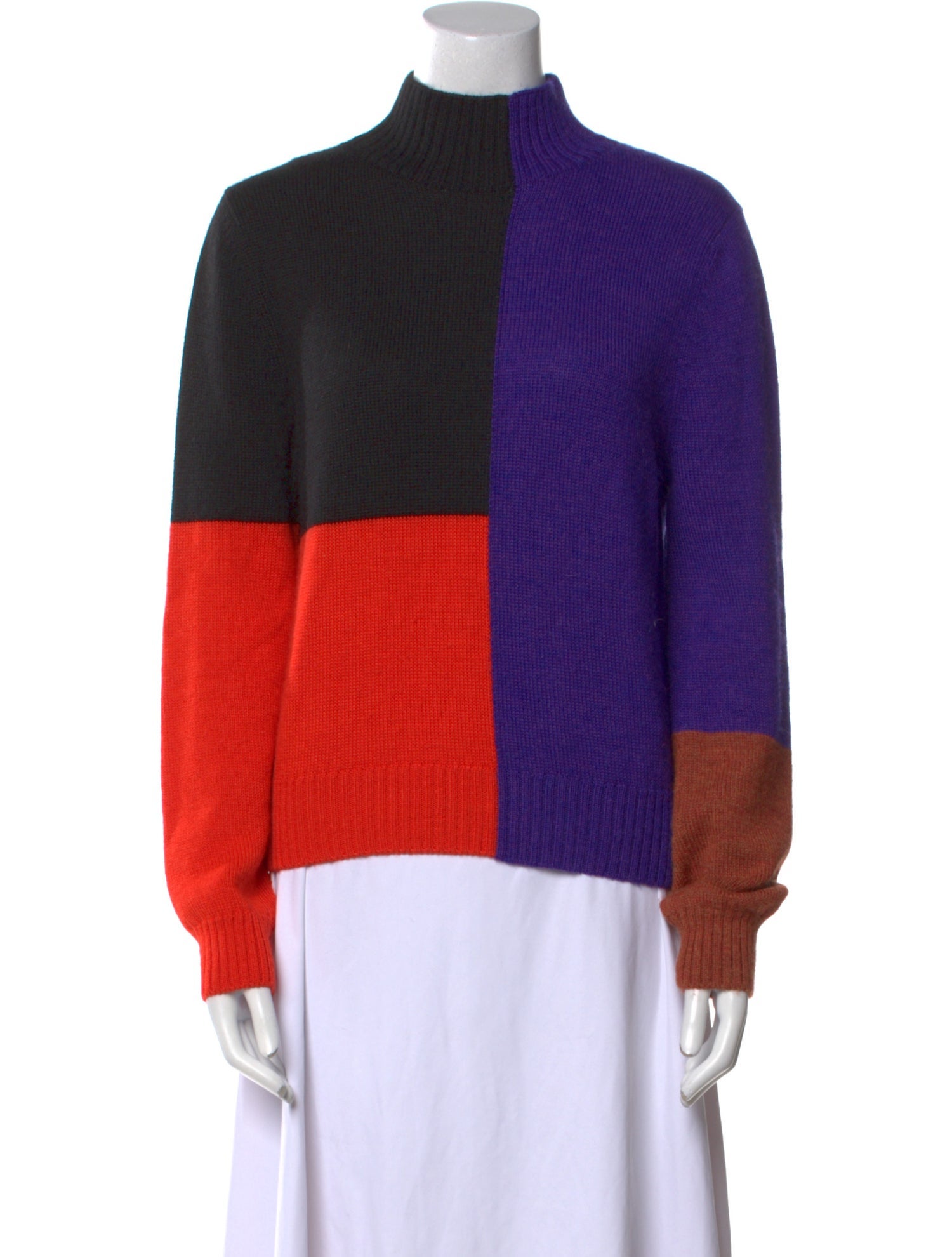 Mara Hoffman Baby Alpaca Colorblock Pattern Sweater
