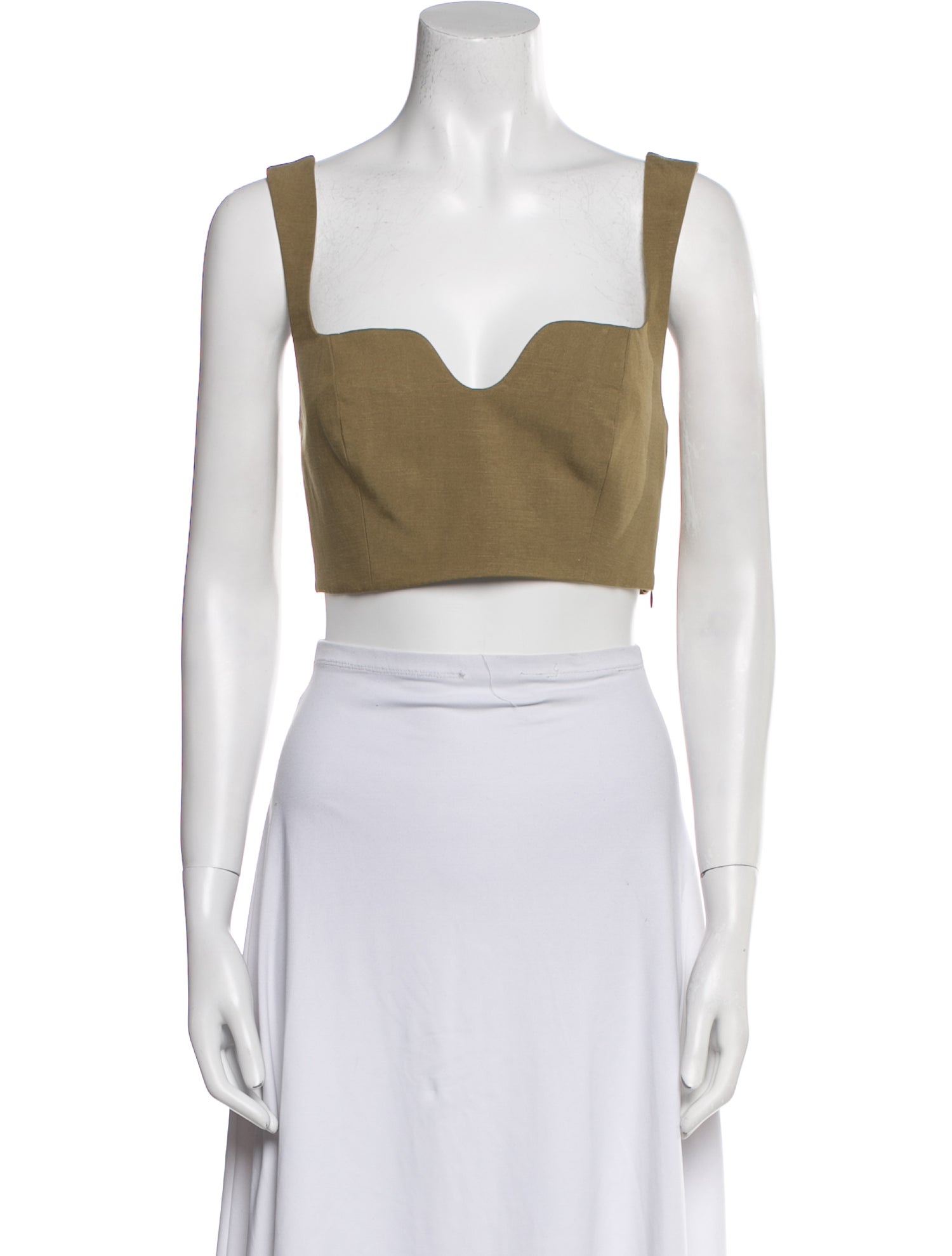 Mara Hoffman Square Neckline Sleeveless Crop Top