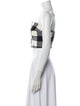 Mara Hoffman Plaid Print Strapless Crop Top
