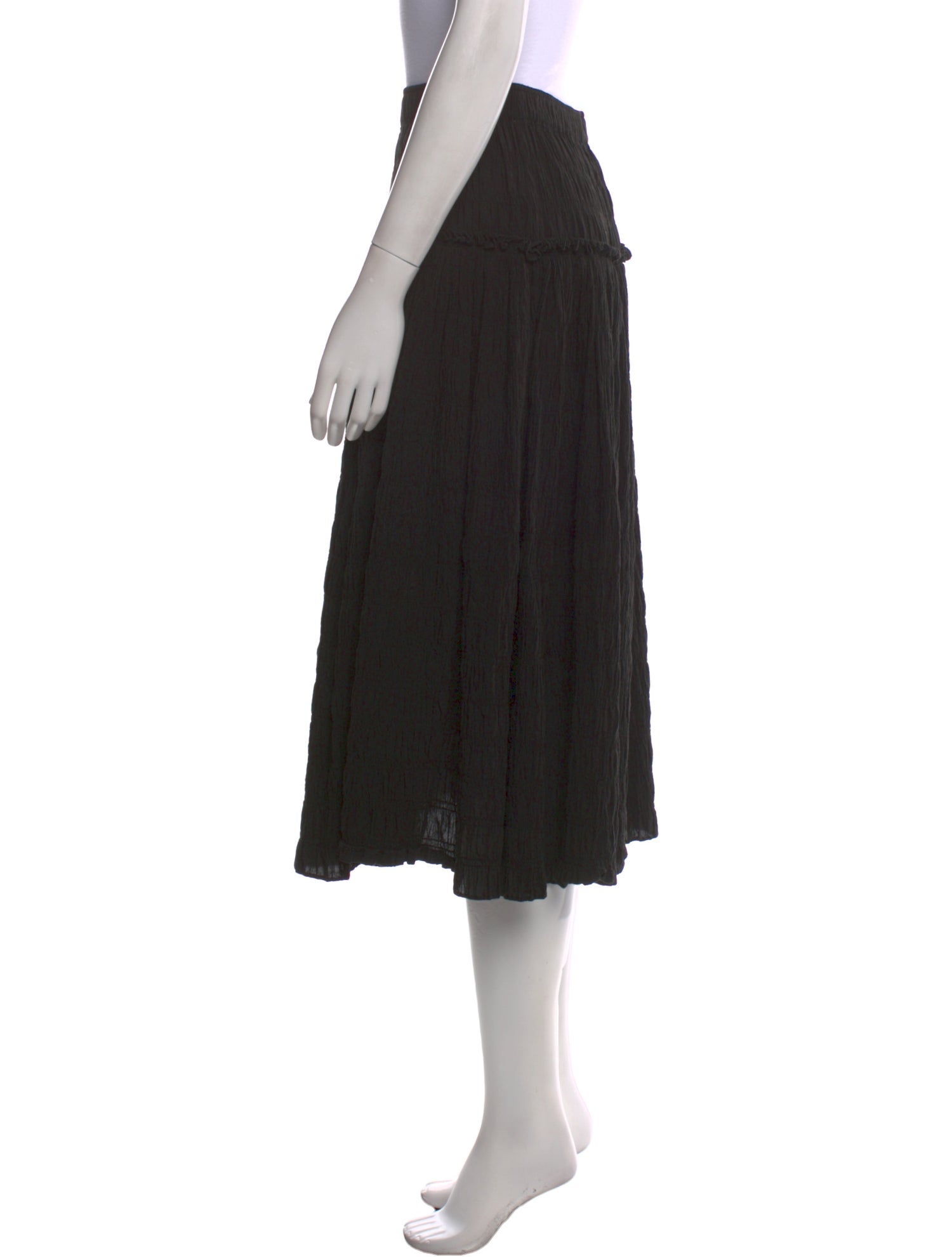 Mara Hoffman Pleated Accents Midi Length Skirt