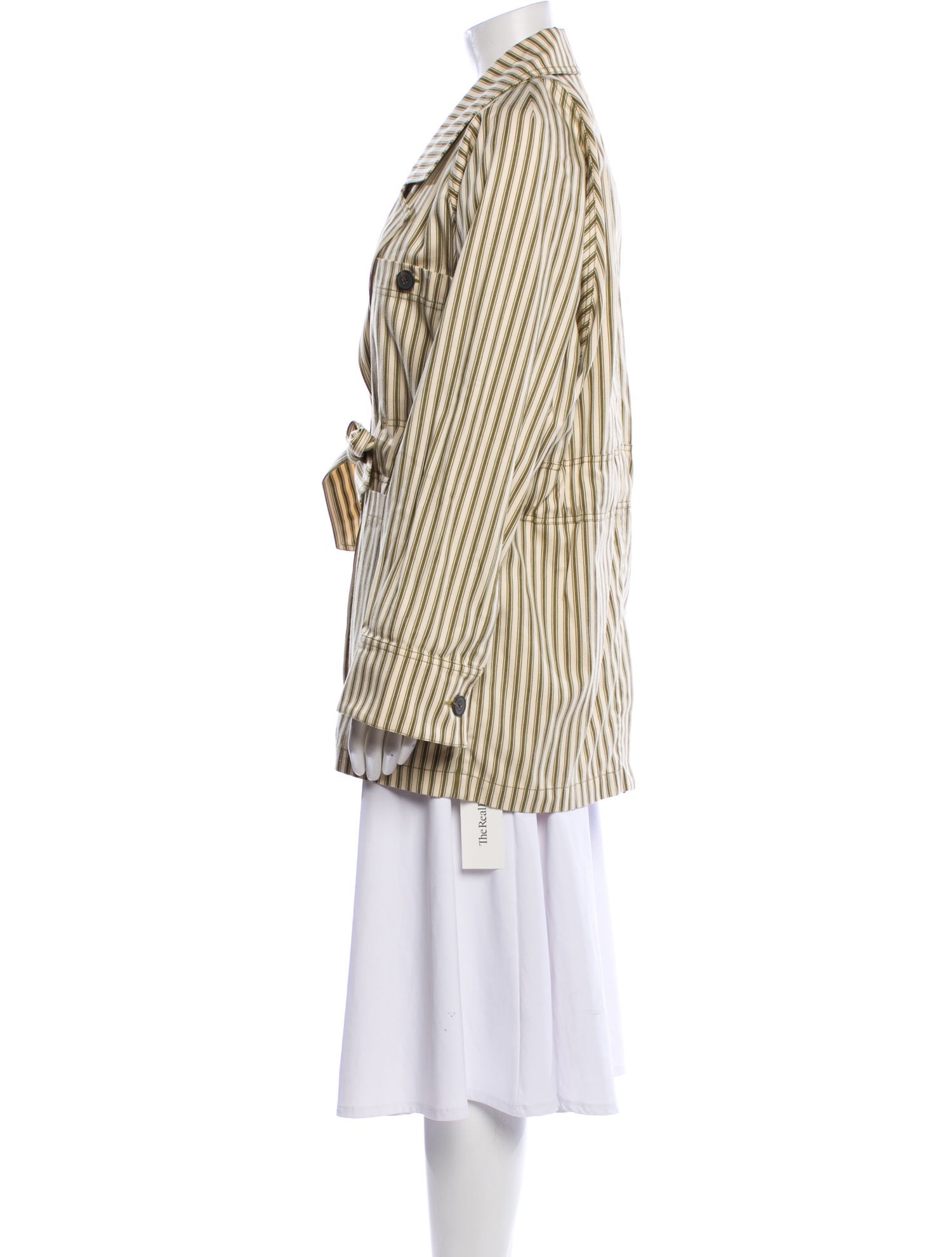 Mara Hoffman Striped Faux Fur Coat