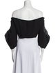 Mara Hoffman Off-The-Shoulder Long Sleeve Crop Top