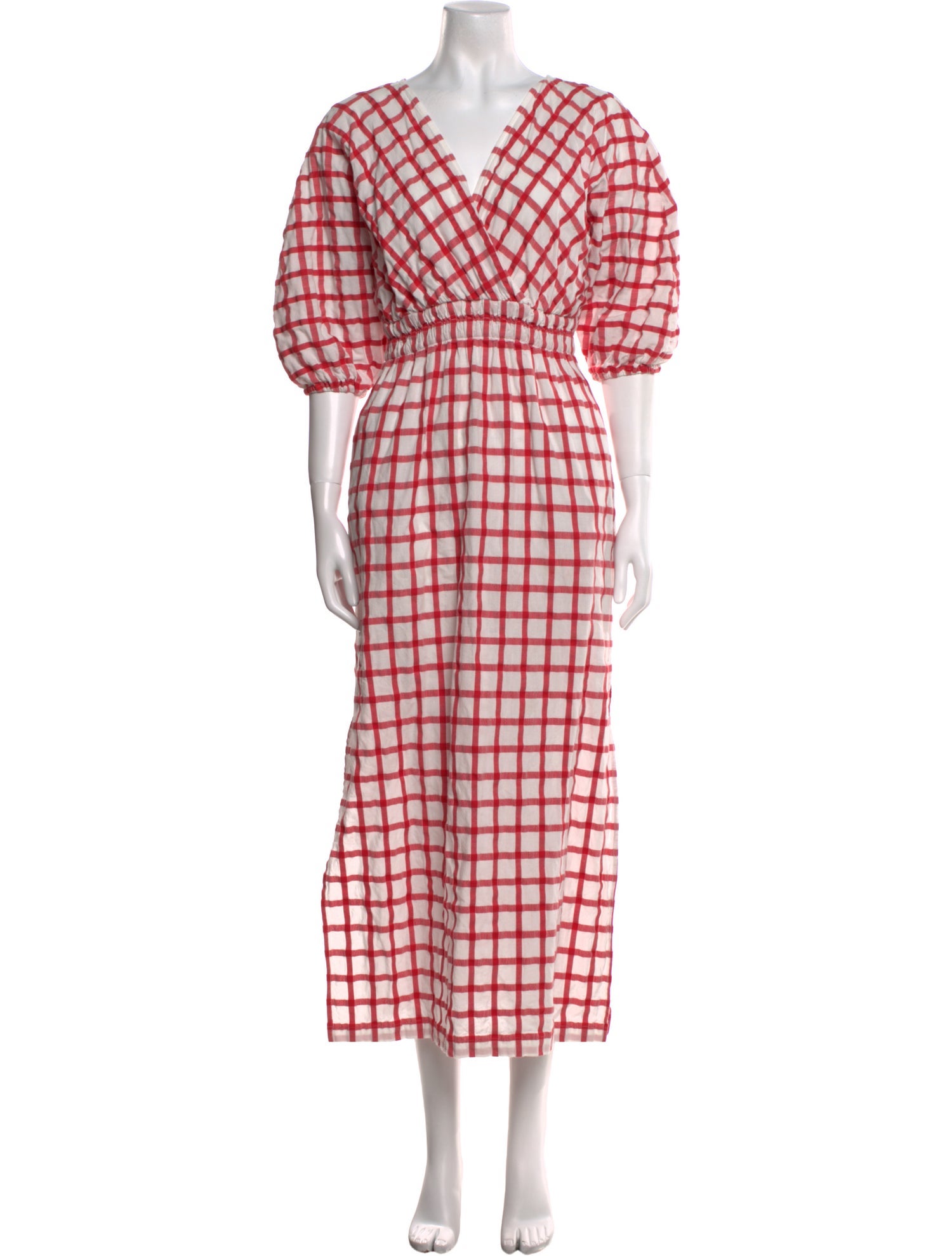 Mara Hoffman Plaid Print Long Dress