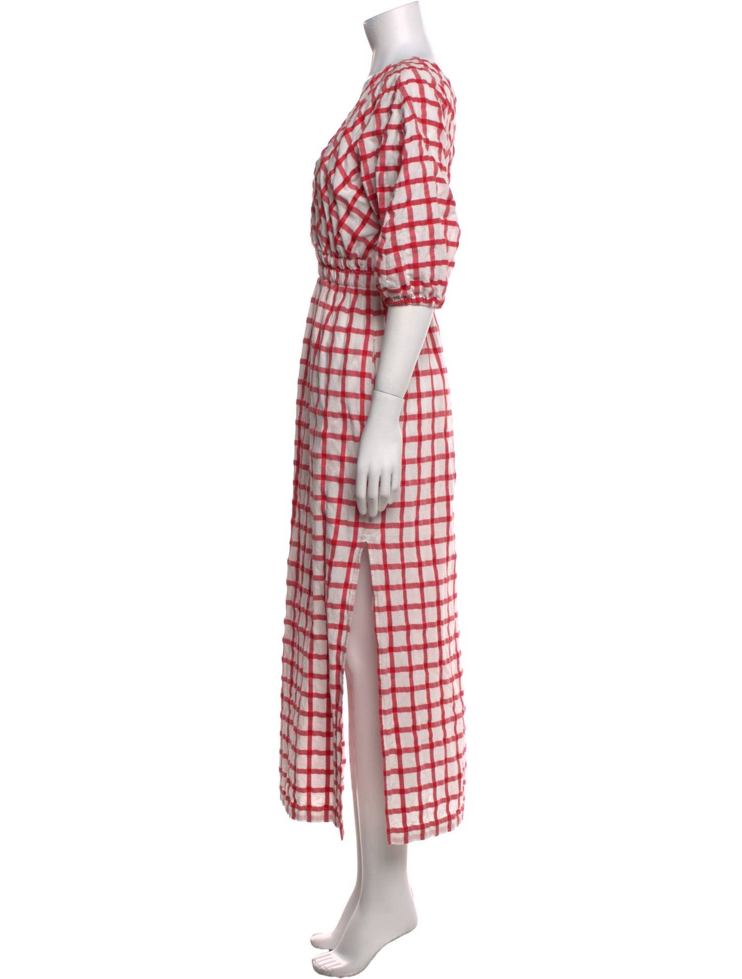 Mara Hoffman Plaid Print Long Dress