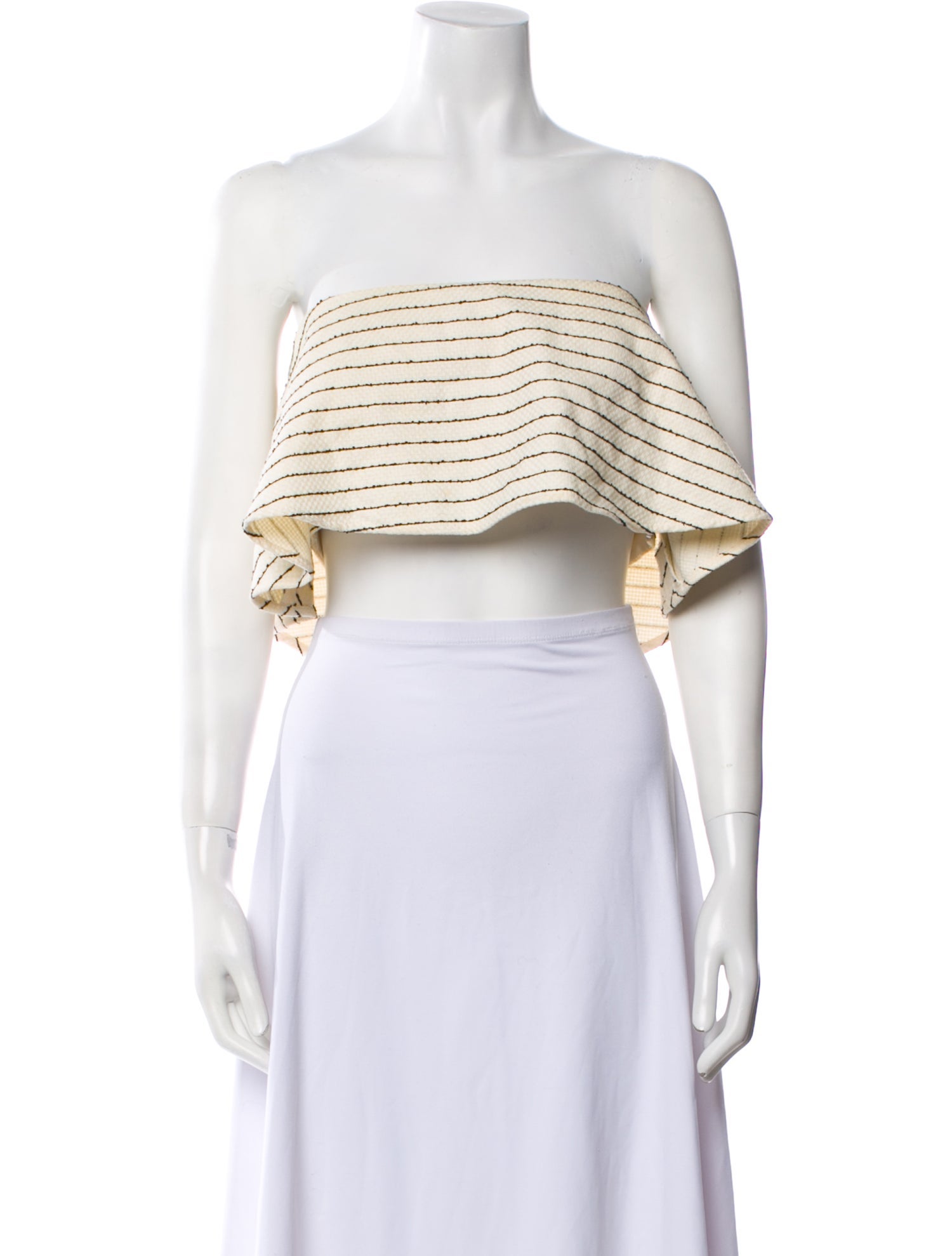 Mara Hoffman Striped Strapless Crop Top