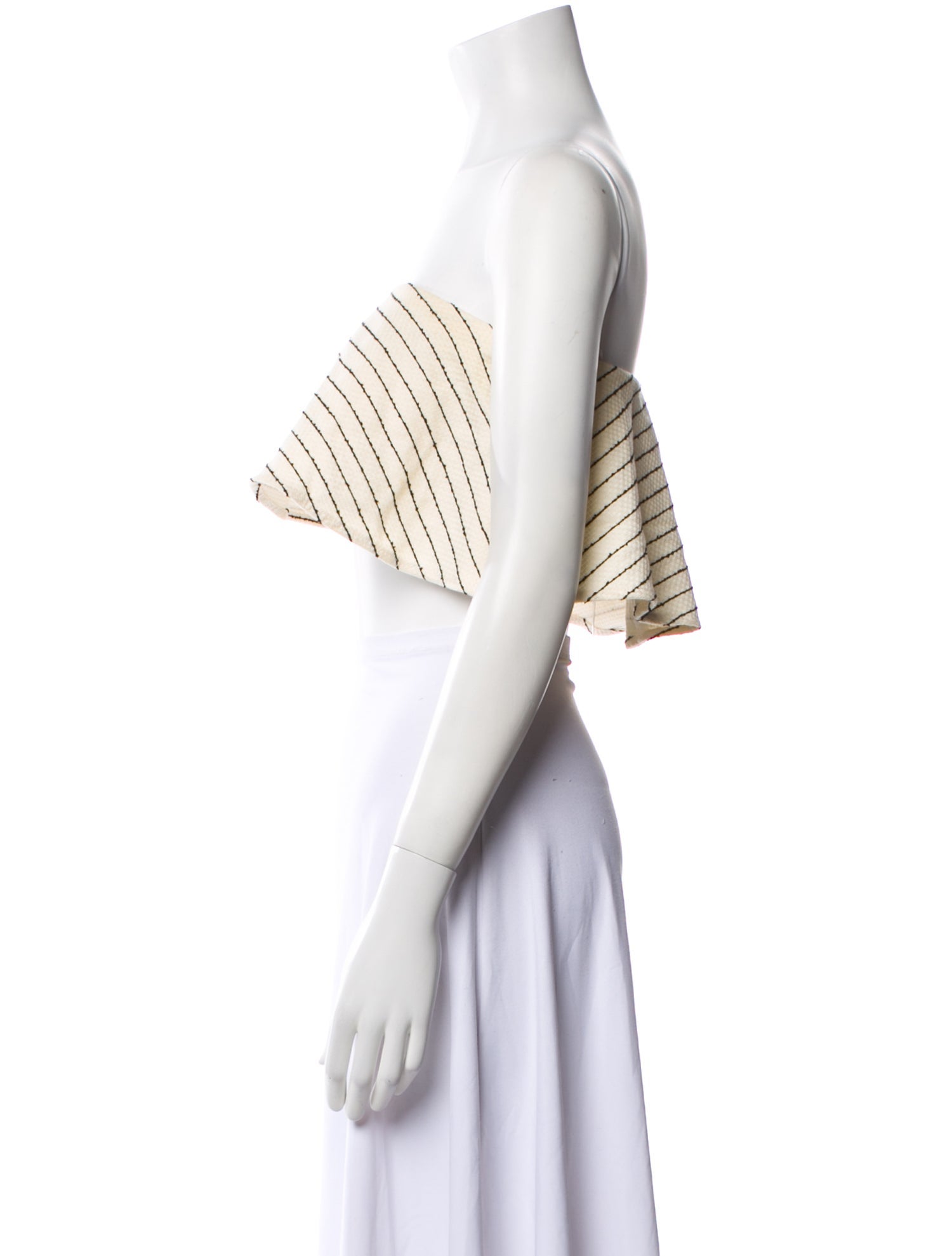 Mara Hoffman Striped Strapless Crop Top