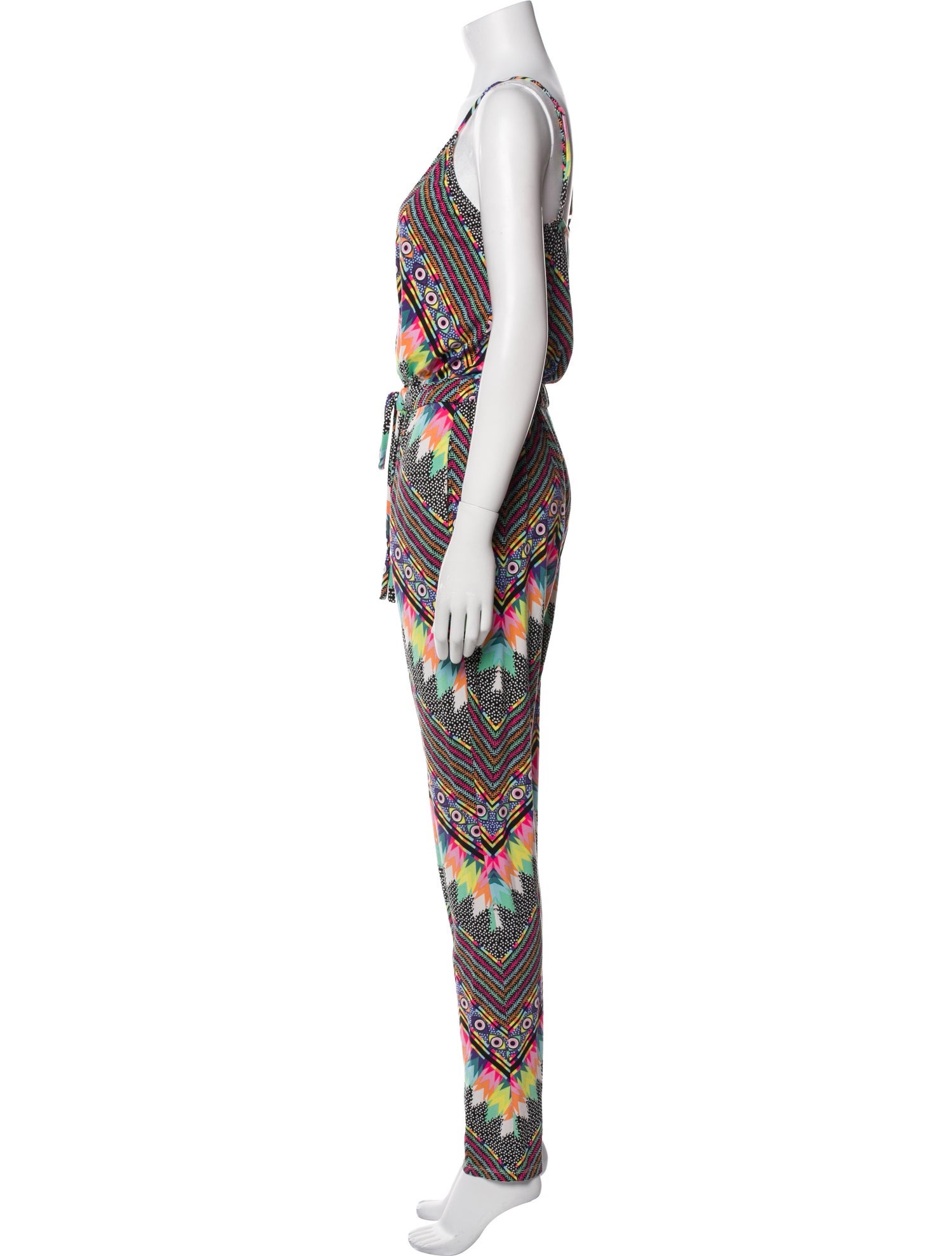Mara Hoffman Printed V-Neck Jumpsuit