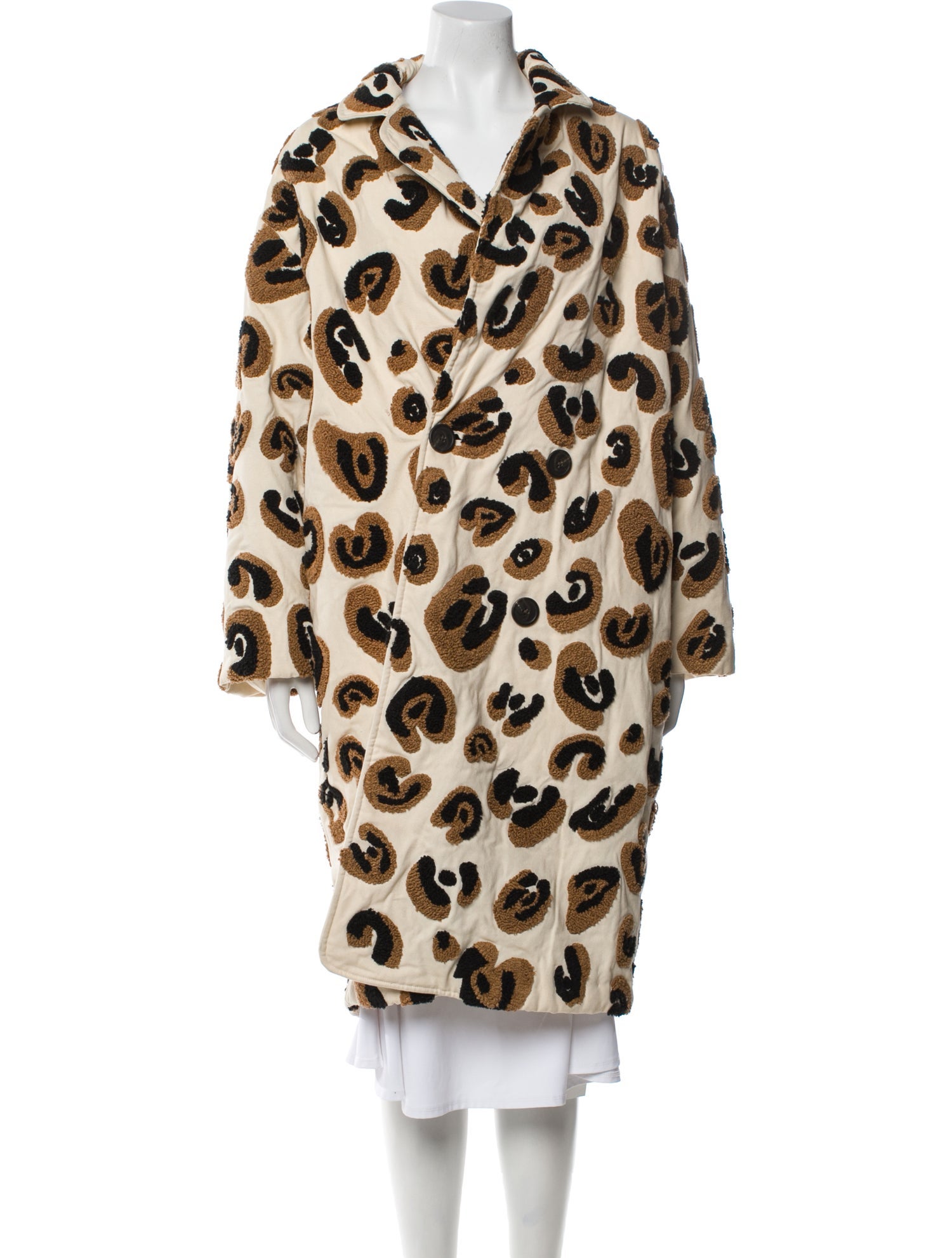 Mara Hoffman Animal Print Faux Fur Coat