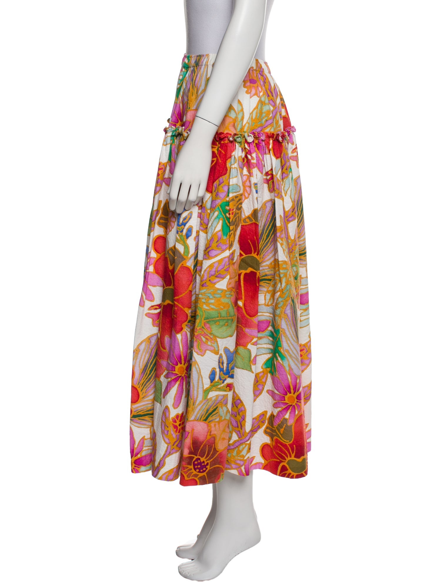 Mara Hoffman Floral Print Midi Length Skirt