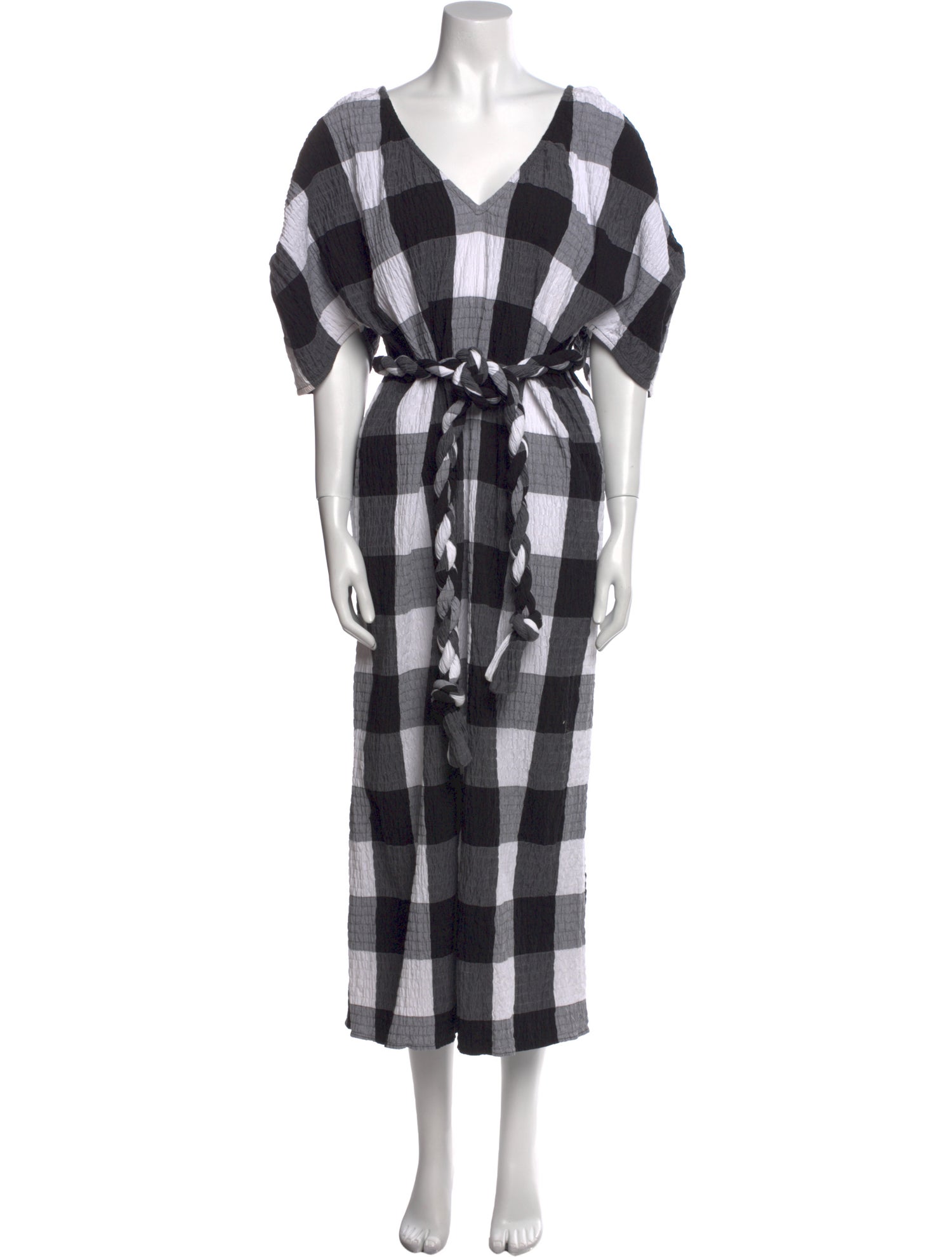 Mara Hoffman Plaid Print Long Dress
