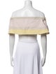 Mara Hoffman Colorblock Pattern Off-The-Shoulder Crop Top