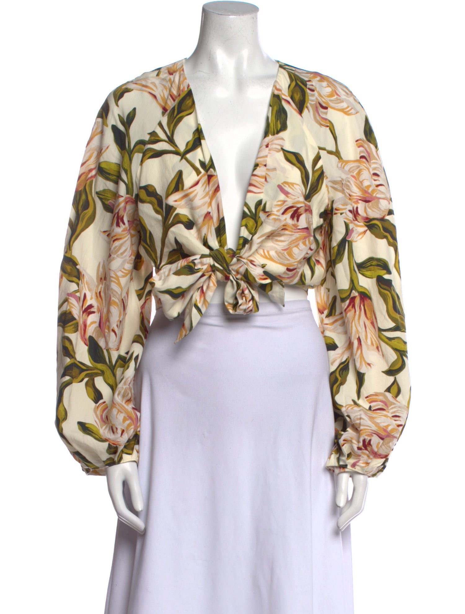 Mara Hoffman Printed V-Neck Crop Top w/ Tags