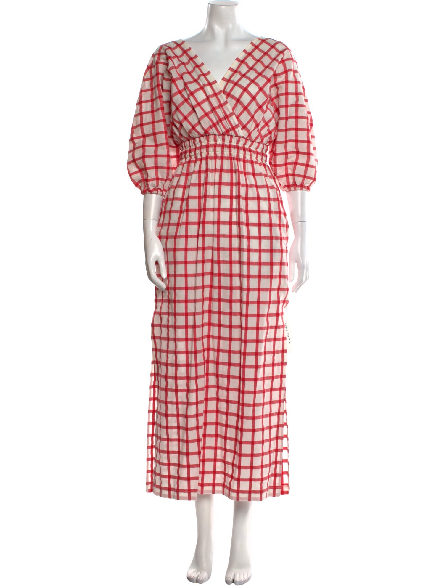 Mara Hoffman Plaid Print Long Dress