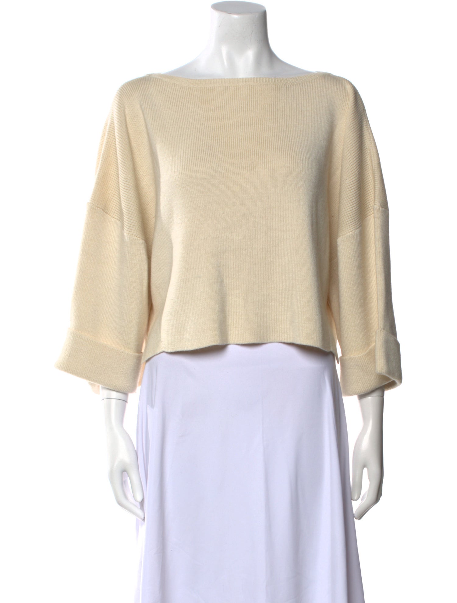 Mara Hoffman Merino Wool Bateau Neckline Crop Top