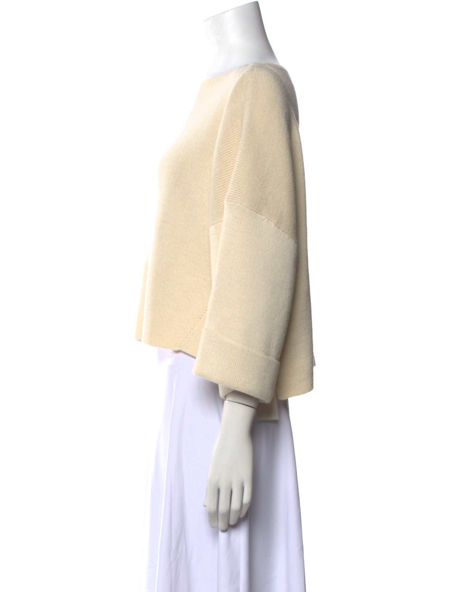 Mara Hoffman Merino Wool Bateau Neckline Crop Top