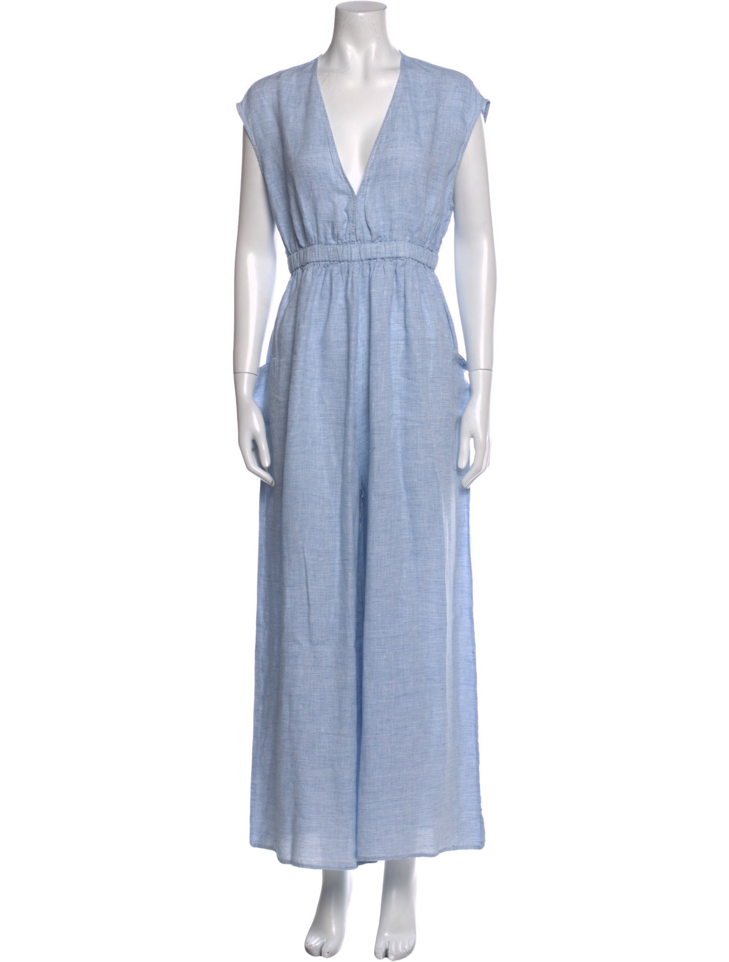 Mara Hoffman Hemp V-Neck Jumpsuit