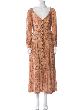 Mara Hoffman Animal Print Long Dress