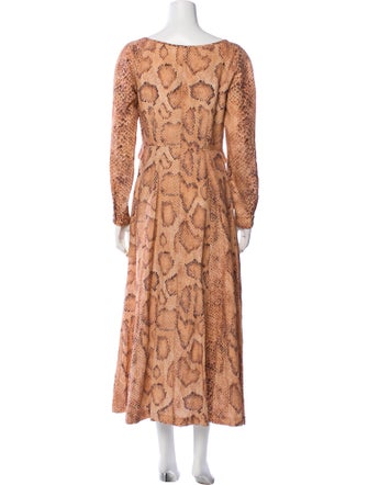 Mara Hoffman Animal Print Long Dress