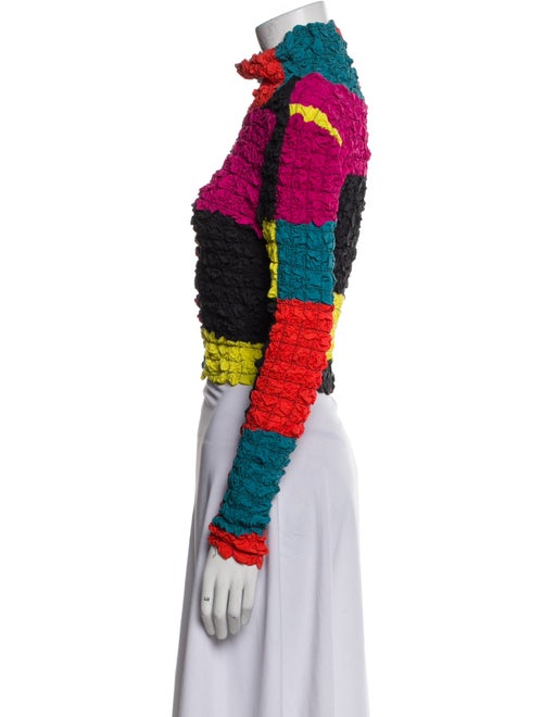 Mara Hoffman Colorblock Pattern Turtleneck Crop Top