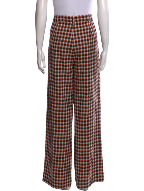 Mara Hoffman Plaid Print Wide Leg Pants