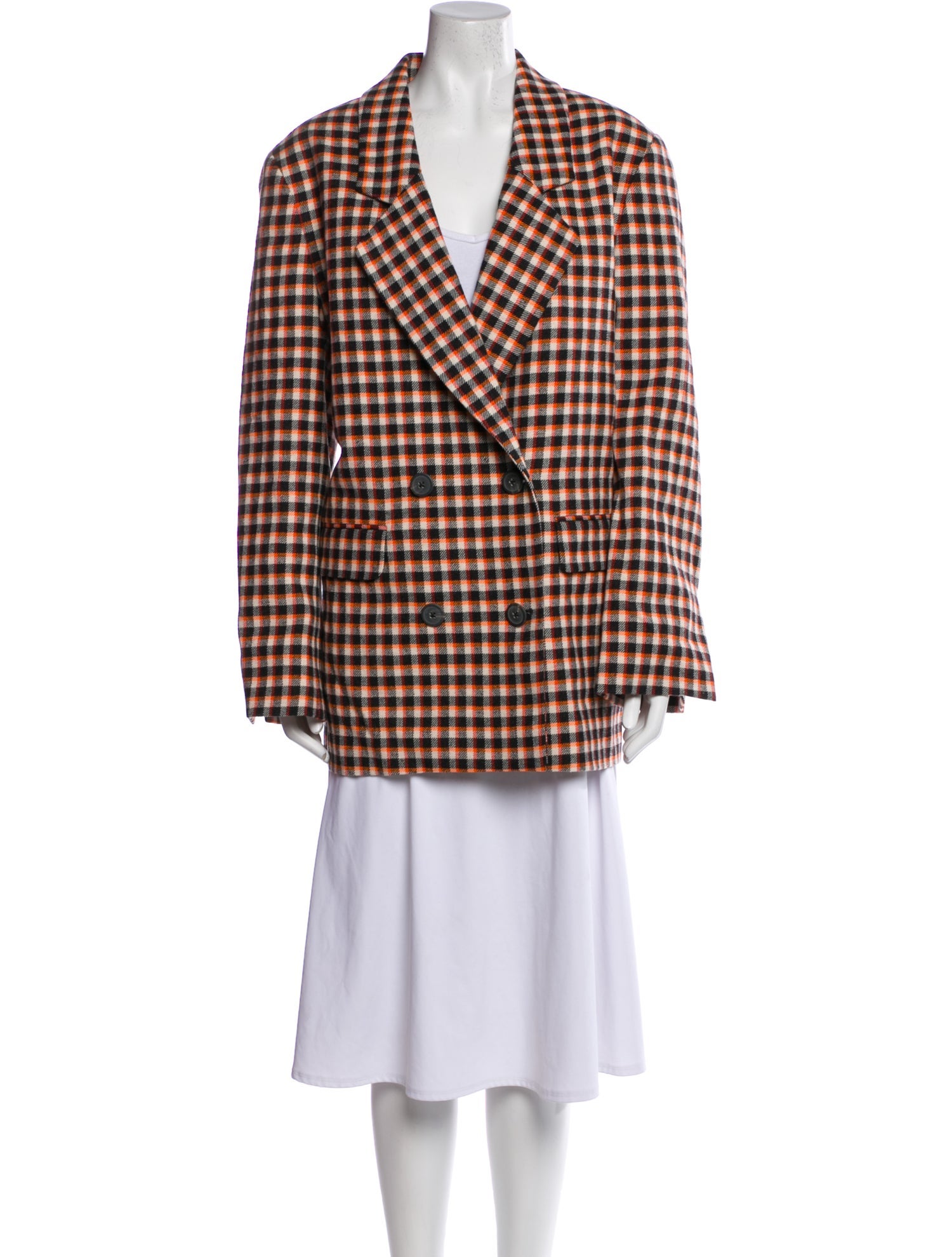 Mara Hoffman Plaid Print Blazer